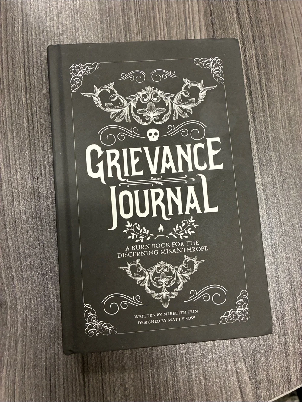 Grievance Journal Hardcover Notebook - Black Gothic Design